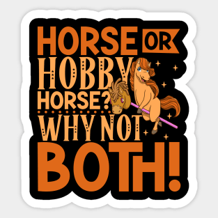 Horse and Hobby Horsing Sticker